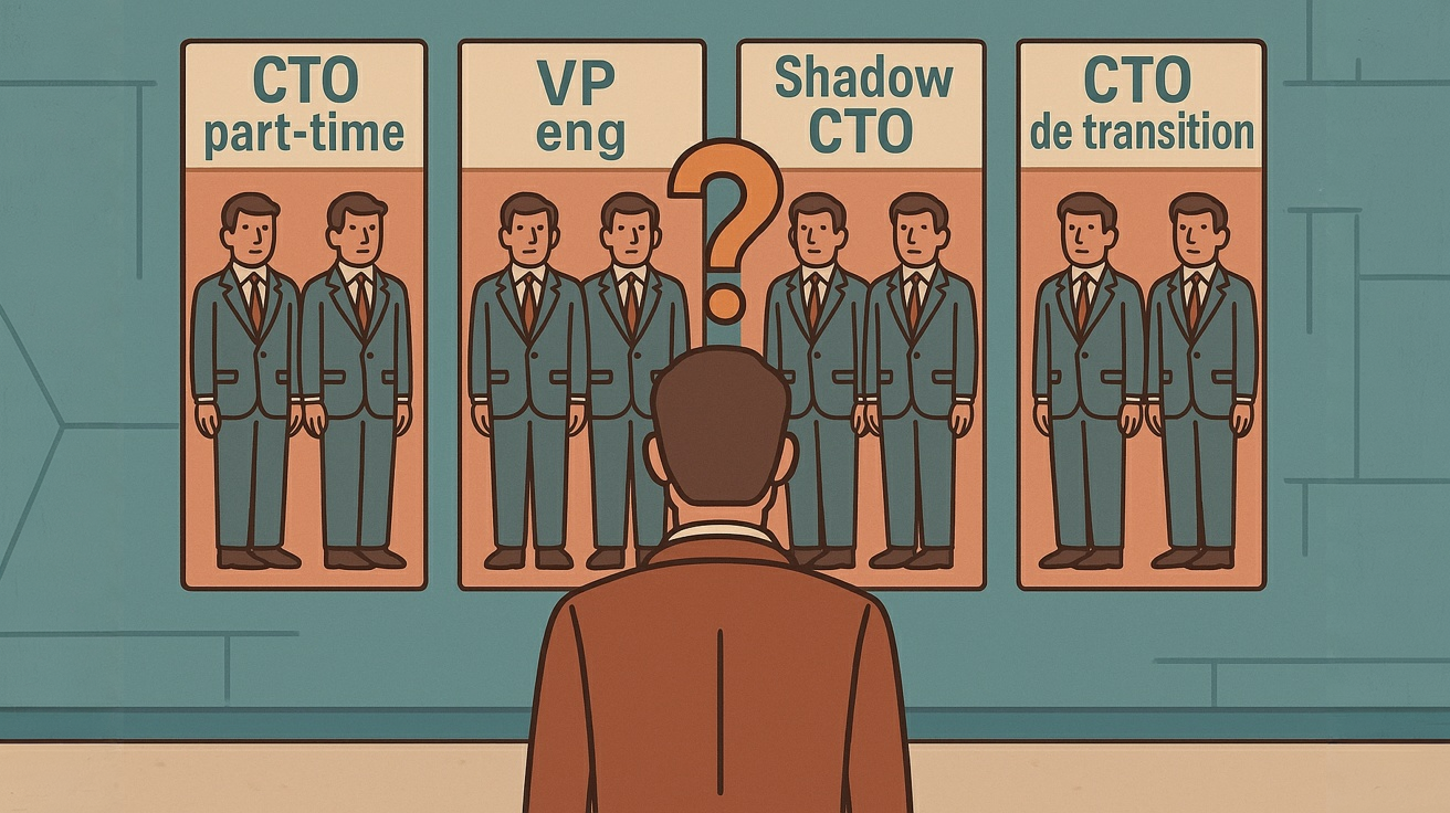 CTO part time, CTO transition, Shadow CTO, VP eng : qui fait quoi ?